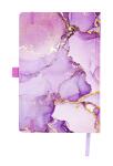 TSI Notizbuch A5 DOTTED mit lila Marmor Design