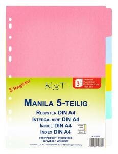 TSI Manila Register mit 5 blanko Taben, 3 Register
