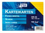 TSI Karteikarten A6 liniert 100er Pg. farbig sortiert