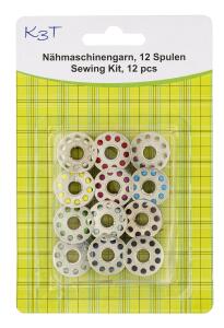 TSI Nähmaschinengarn, 12 Spulen in versch. Farben