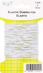 TSI Elastik-Gummilitze, rund, weiß, 1mm x 10m