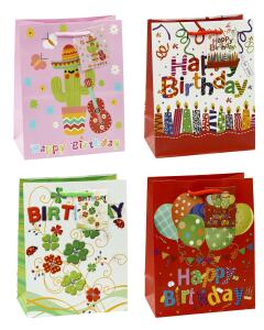TSI Geschenktüte mittel 23x18x10 cm GEBURTSTAG Serie 5