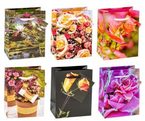 TSI Geschenktüte klein 14x11x6,5 cm ROSEN