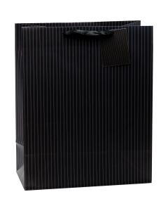 TSI Geschenktüte groß 32x26x13,5 cm NADELSTREIFEN
