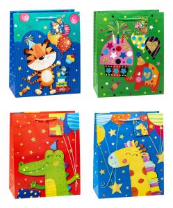 TSI Geschenktüte groß 32x26x13,5 cm TIERPARTY