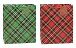 TSI Geschenktüte groß 32x26x13,5 cm TARTAN