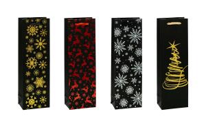 TSI Geschenktüte Flasche 38x12x8cm WN Premium