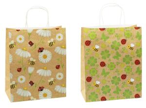 TSI Geschenktüte groß 32x26x13,5 cm BLUMEN & BIENEN KP