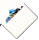 TSI Notizbuch A5 kariert mit Aufstelltasche 148x210mm