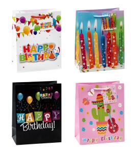 TSI Geschenktüte mittel 23x18x10 cm GEBURTSTAG Serie 1