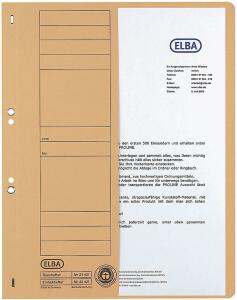 ELBA Ösenhefter "Smart Line" A4 mit kaufm. Heftung und halbem Vorderdeckel, aus 250 g/m² Manilakarton (RC), für ca. 200 DIN A4-Blätter, chamois