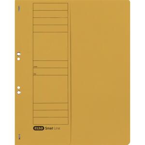 ELBA Ösenhefter "Smart Line" A4 mit kaufm. Heftung und halbem Vorderdeckel, aus 250 g/m² Manilakarton (RC), für ca. 200 DIN A4-Blätter, gelb