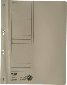 ELBA Ösenhefter "Smart Line" A4 mit kaufm. Heftung und halbem Vorderdeckel, aus 250 g/m² Manilakarton (RC), für ca. 200 DIN A4-Blätter, grau