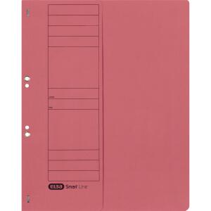 ELBA Ösenhefter "Smart Line" A4 mit kaufm. Heftung und halbem Vorderdeckel, aus 250 g/m² Manilakarton (RC), für ca. 200 DIN A4-Blätter, rot