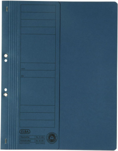 ELBA Ösenhefter "Smart Line" A4 mit kaufm. Heftung und halbem Vorderdeckel, aus 250 g/m² Manilakarton (RC), für ca. 200 DIN A4-Blätter, blau