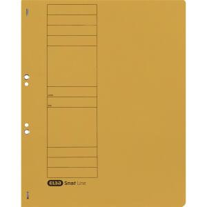 ELBA Ösenhefter "Smart Line" A4 für kaufm. Heftung oder Amtsheftung, mit ganzem Vorderdeckel, aus 250 g/m² Manilakarton (RC), für ca. 200 DIN A4-Blätter, gelb