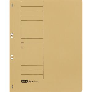 ELBA Ösenhefter "Smart Line" A4 für kaufm. Heftung oder Amtsheftung, mit ganzem Vorderdeckel, aus 250 g/m² Manilakarton (RC), für ca. 200 DIN A4-Blätter, chamois