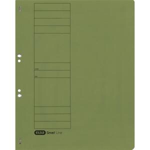 ELBA Ösenhefter "Smart Line" A4 für kaufm. Heftung oder Amtsheftung, mit ganzem Vorderdeckel, aus 250 g/m² Manilakarton (RC), für ca. 200 DIN A4-Blätter, grün