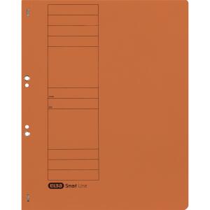 ELBA Ösenhefter "Smart Line" A4 für kaufm. Heftung oder Amtsheftung, mit ganzem Vorderdeckel, aus 250 g/m² Manilakarton (RC), für ca. 200 DIN A4-Blätter, orange