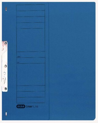 ELBA Einhakhefter "Smart Line" A4 mit kaufm. Heftung und halbem Vorderdeckel, aus 250 g/m² Manilakarton (RC), für ca. 200 DIN A4-Blätter, blau