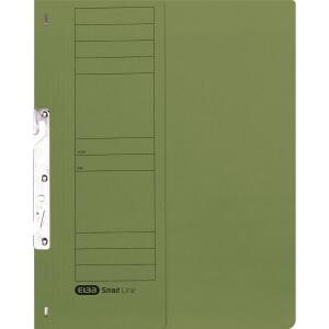 ELBA Einhakhefter "Smart Line" A4 mit Amtsheftung und halbem Vorderdeckel, aus 250 g/m² Manilakarton (RC), für ca. 200 DIN A4-Blätter, grün