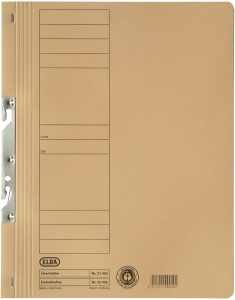 ELBA Einhakhefter "Smart Line" A4 mit kaufm. Heftung und ganzem Vorderdeckel, aus 250 g/m² Manilakarton (RC), für ca. 200 DIN A4-Blätter, chamois