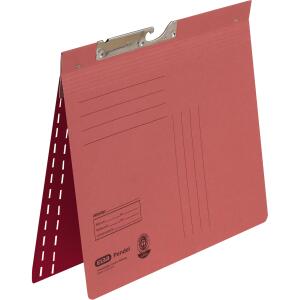 ELBA Pendelhefter A4, aus 320 g/m² Manilakarton (RC), für ca. 200 DIN A4-Blätter, mit kaufm. Heftung und Schlitzstanzung im Rückdeckel, rot