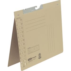 ELBA Pendelhefter A4, aus 320 g/m² Manilakarton (RC), für ca. 200 DIN A4-Blätter, mit Amtsheftung und Schlitzstanzung im Rückdeckel, chamois