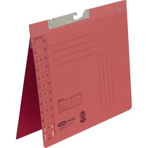ELBA Pendelhefter A4, aus 320 g/m² Manilakarton (RC), für ca. 200 DIN A4-Blätter, mit Amtsheftung und Schlitzstanzung im Rückdeckel, rot