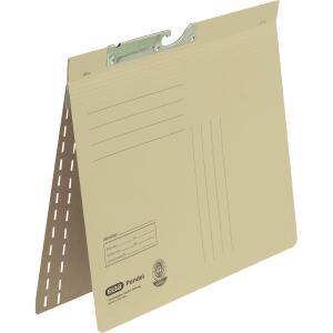 ELBA Pendelhefter A4, aus 320 g/m² Manilakarton (RC), für ca. 200 DIN A4-Blätter, mit kaufm. Heftung und Schlitzstanzung im Rückdeckel, chamois