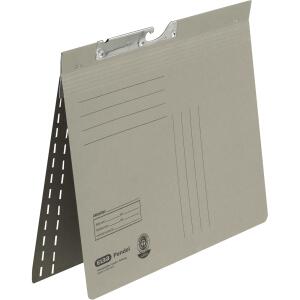 ELBA Pendelhefter A4, aus 320 g/m² Manilakarton (RC), für ca. 200 DIN A4-Blätter, mit kaufm. Heftung und Schlitzstanzung im Rückdeckel, grau