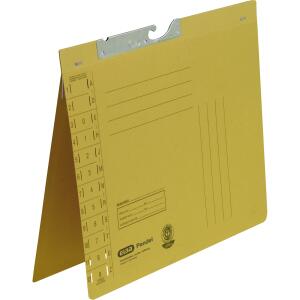 ELBA Pendelhefter A4, aus 320 g/m² Manilakarton (RC), für ca. 200 DIN A4-Blätter, mit Amtsheftung und Schlitzstanzung im Rückdeckel, gelb