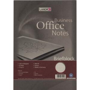 LANDRÉ Briefblock "Recycling" A4, 50 Blatt, 70 g/m², Lineatur 22 (kariert)