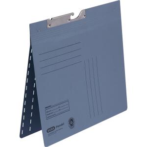 ELBA Pendelhefter Zweifalz A4, aus 320 g/m² Manilakarton (RC), für ca. 200 DIN A4-Blätter, für kaufm. und Amtsheftung, mit Schlitzstanzung im Rückdeckel, blau