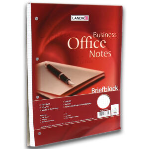 LANDRÉ Briefblock "Office" A4, 100 Blatt, 70 g/m², 4fach gelocht, kariert