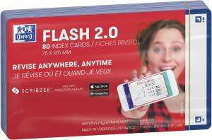 Oxford Flash 2.0, 75x125, 80 Blatt, blanko, marineblau