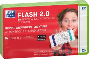 Oxford Flash 2.0, 75x125, 80 Blatt, blanko, grün