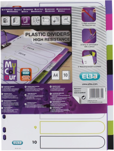 Register "myColour" A4, PP-Stärke 300 my, 10 Blatt, sortierte Packung