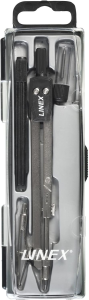 LINEX 24 Zirkel-Set inkl. Einsatz mit Kniegelenk, Stifthalter, Ersatzminen