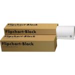 LANDRÉ  Flipchartblock "Recycling", 65x98 cm, 20 Blatt, 80 g/m², kariert 25 mm, 5 Stück gerollt