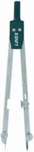 LINEX 72 Basis-Schulzirkel, Schenkelmaß 138 mm, ein Schenkel mit Gelenk, Ersatzminen