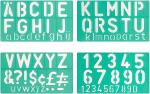 LINEX 8550 Schriftschablonen 4teilig, Standard,...