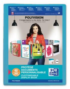 Oxford Sichtbuch "polyvision", mit 20 glasklaren Hüllen, blau
