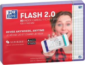 Oxford Flash 2.0, 105x148, 80 Blatt, kariert, violett