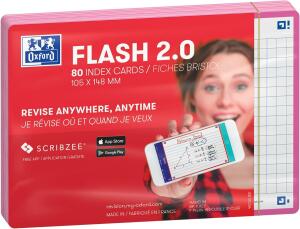 Oxford Flash 2.0, 105x148, 80 Blatt, kariert, fuchsia