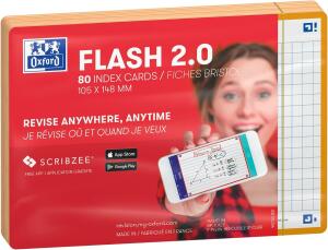 Oxford Flash 2.0, 105x148, 80 Blatt, kariert, orange