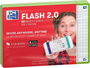 Oxford Flash 2.0, 105x148, 80 Blatt, kariert, grün