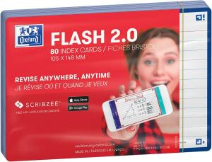 Oxford Flash 2.0, 105x148, 80 Blatt, liniert, marineblau