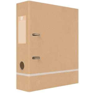 Oxford Ordner "Touareg" A4, aus recyclefähigem Material, Rückenbreite 8 cm, beige mit weißem Streifen