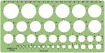 LINEX 1116S Kreisschablone, 39 Kreise von 1-35 mm,...